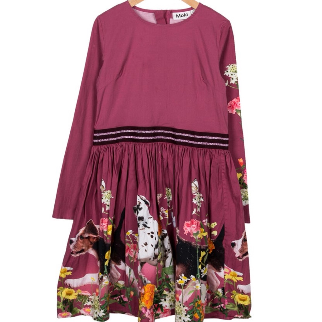 Girls Printed Long Sleeve Dress By Molo